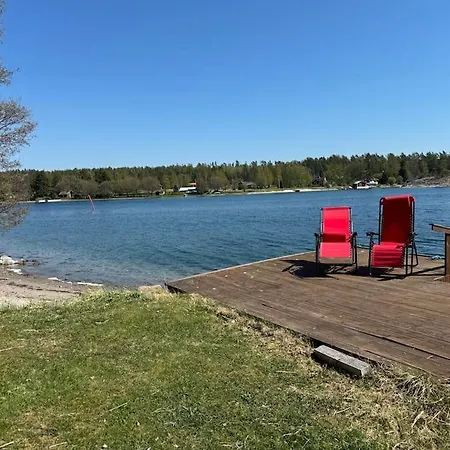 Chalet Majas Backe On A Island With Boat Hammarland
